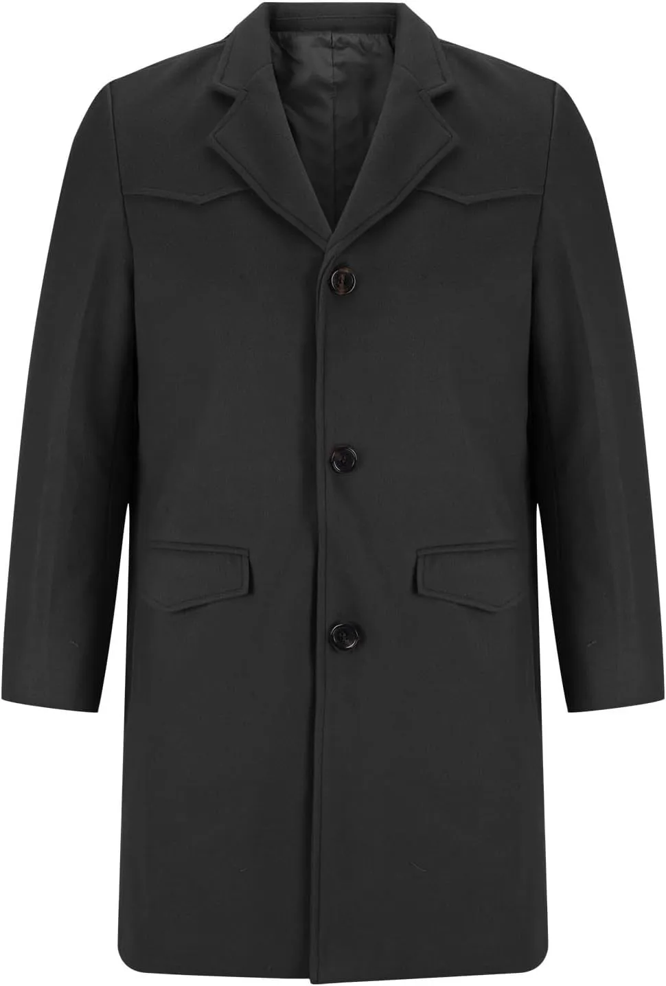 Trench Coat Men Classic Notched Collar Overcoat Warm Single Breasted Peacoat Elegant Long Jacket Overcoat