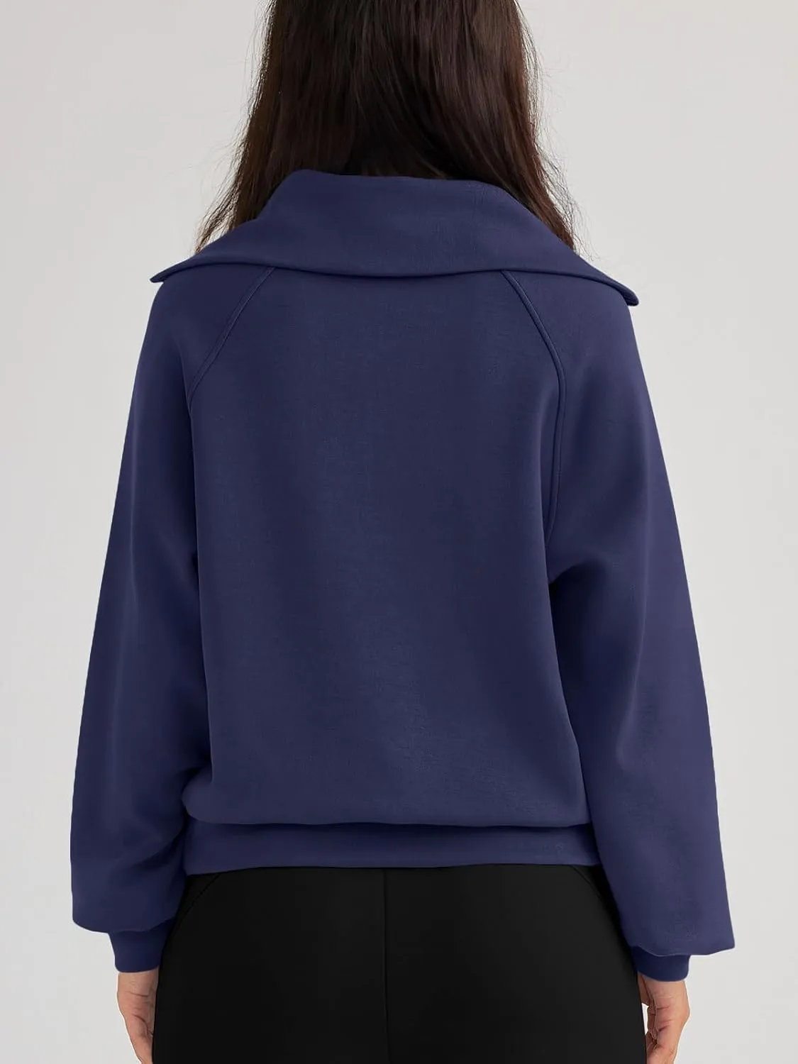 Trendy Queen Womens Oversized Sweatshirts Half Zip Pullover Long Sleeve Quarter Zip Hoodies Teen Girls Fall Y2K Clothes