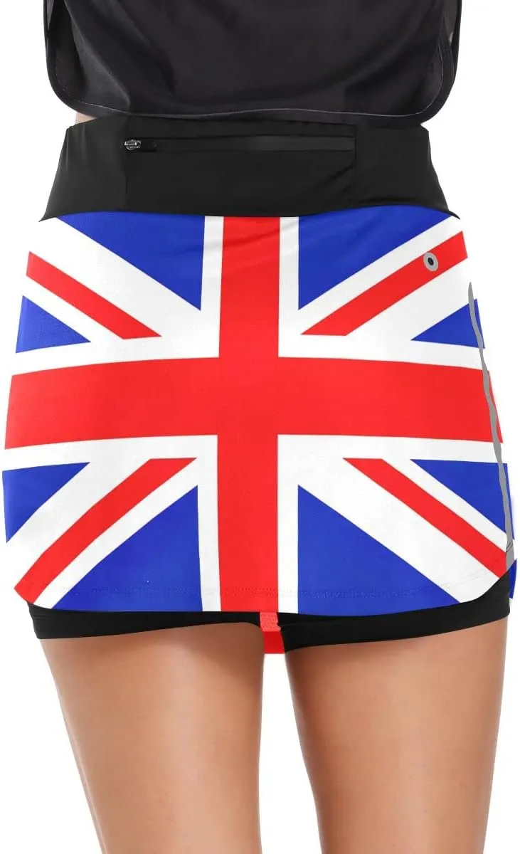 Ukrainian Flag Women's Golf Tennis Skort Classic Athletic Skirt Everyday Casual Skort with Pockets