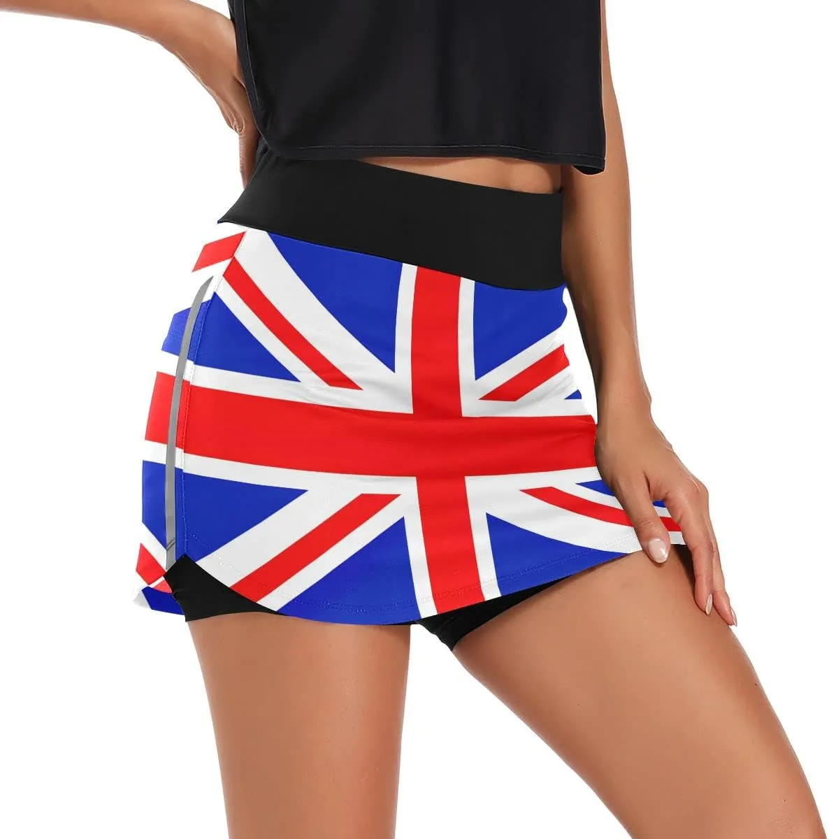 Ukrainian Flag Women's Golf Tennis Skort Classic Athletic Skirt Everyday Casual Skort with Pockets