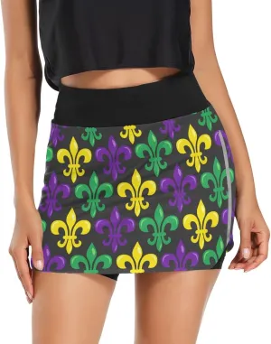 Ukrainian Flag Women's Golf Tennis Skort Classic Athletic Skirt Everyday Casual Skort with Pockets