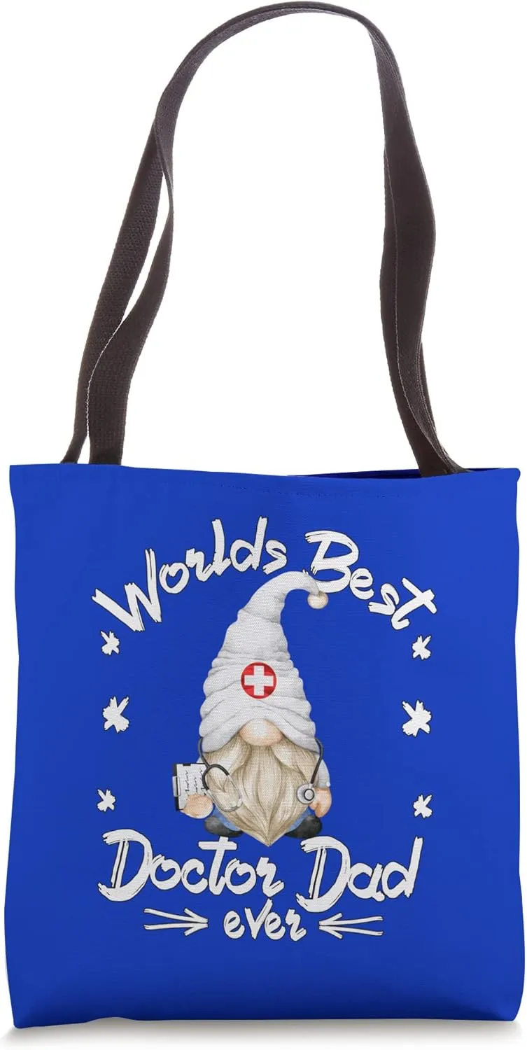 Unique Doctor Gnome For Men Funny Fathers Day Doctor Dad Tote Bag