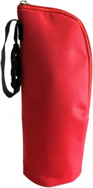 Wakauto Milk Bottle Warmer Tote Bag Insulated Feeding Bottle Thermal Bag for Stroller Bright Red Keeps Milk Warm for Hours Durable Design Easy to Clean
