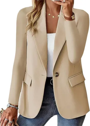 Womens Blazers for Work Casual Trendy Business Casual Jackets Open Front Cardigan Jacket Work Office Blazer Outwear