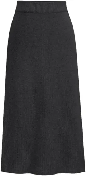 Women's Bodycon Split Pencil Skirt Elastic High Waist Knit Skirts Classic A-Line Skirt Office Lady Work Skirts