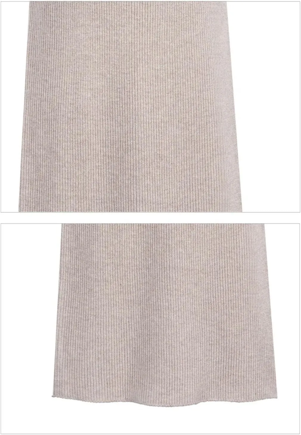 Women's Bodycon Split Pencil Skirt Elastic High Waist Knit Skirts Classic A-Line Skirt Office Lady Work Skirts
