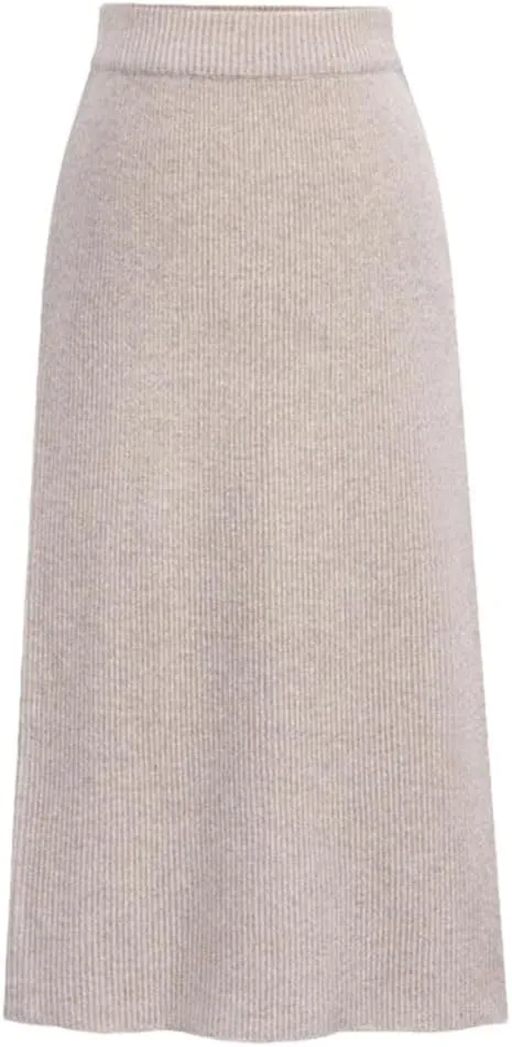 Women's Bodycon Split Pencil Skirt Elastic High Waist Knit Skirts Classic A-Line Skirt Office Lady Work Skirts