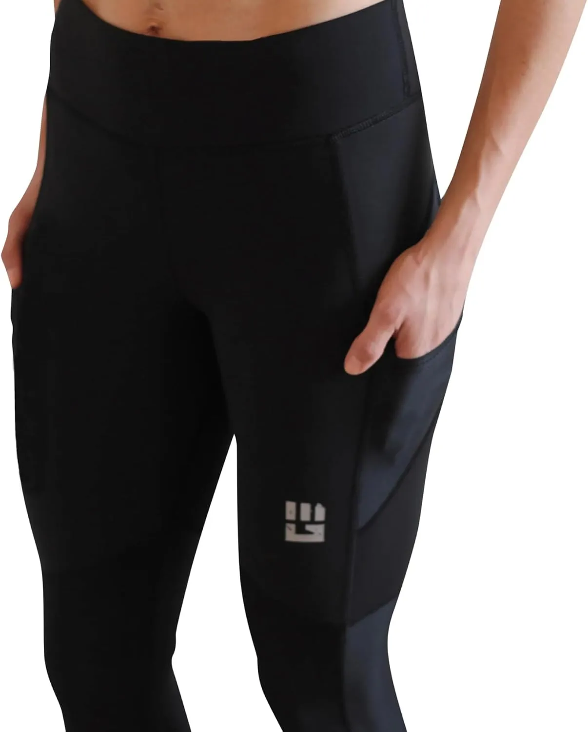 Womens Flex-Fit High-Waisted Capri Compression Leggings, High-Performance 4-Way Stretch Yoga Pants with Non-Slip Waistband