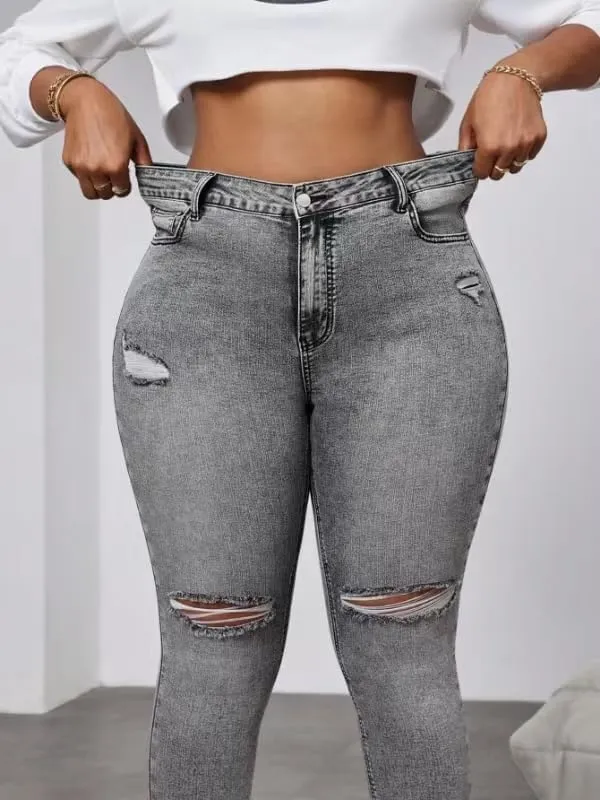 Womens High Waist Stretch Jeans Bell Bottom Jeans Push Up Butt Lifting Skinny Denim Pants