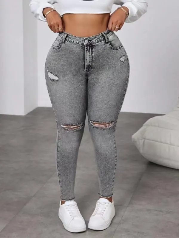 Womens High Waist Stretch Jeans Bell Bottom Jeans Push Up Butt Lifting Skinny Denim Pants