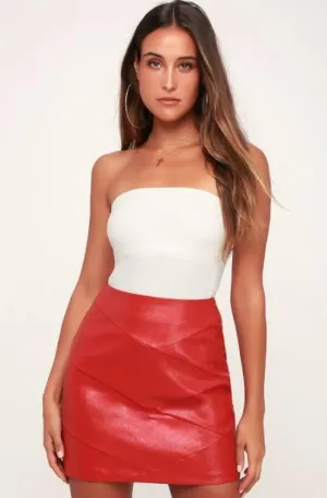 Women's High Waisted Bodycon Mini Pencil Maxi Casual wear -Classic & Slim Genuine Leather Skirt