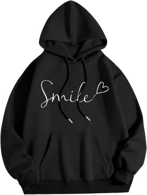 Womens Hooded Sweater Fashion Hoodies Oversized Sweatshirts Fall Pullover Loose Sweatshirt with Pocket Trendy