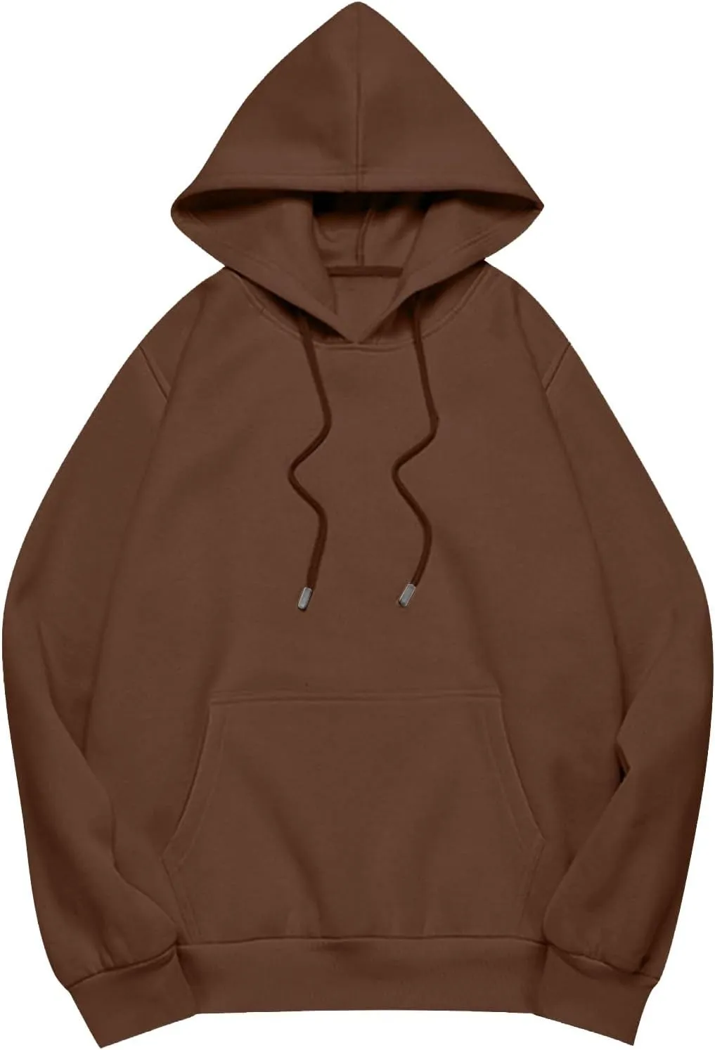 Women's Long Sleeve Oversized Hoodies Fall Drop Shoulder Casual Loose Pullover Padded Hooded Sweatshirt with Pockets