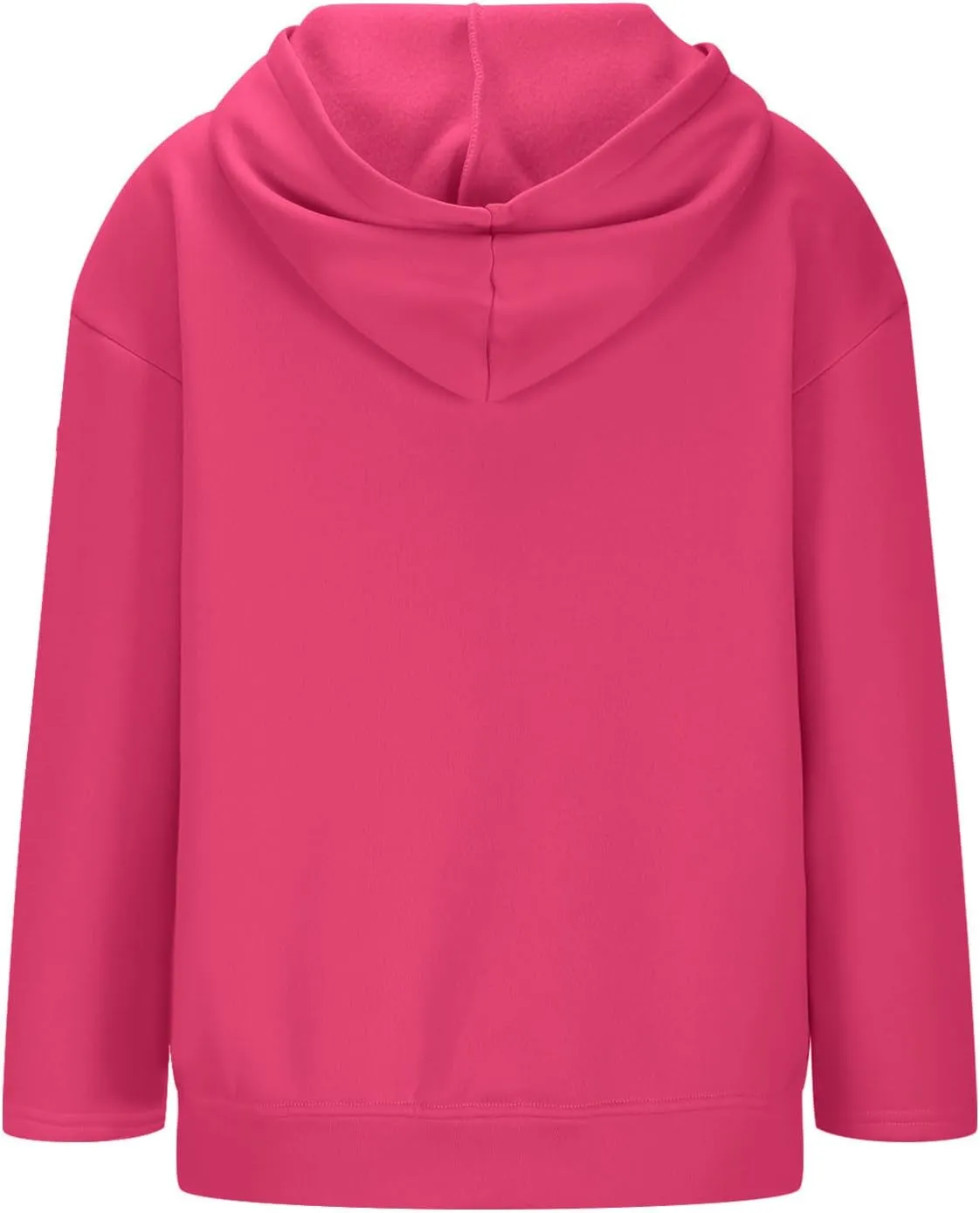 Women's Oversized Hoodies for Women Zip Up Long Sleeve Sweatshirt Casual Plain Hooded Jackets Cute Coat with Pockets