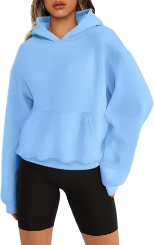 Womens Sweatshirts Cropped Hoodies Fleece Long Sleeve Sweaters Pullover Tops Fall Winter Clothes With Pockets