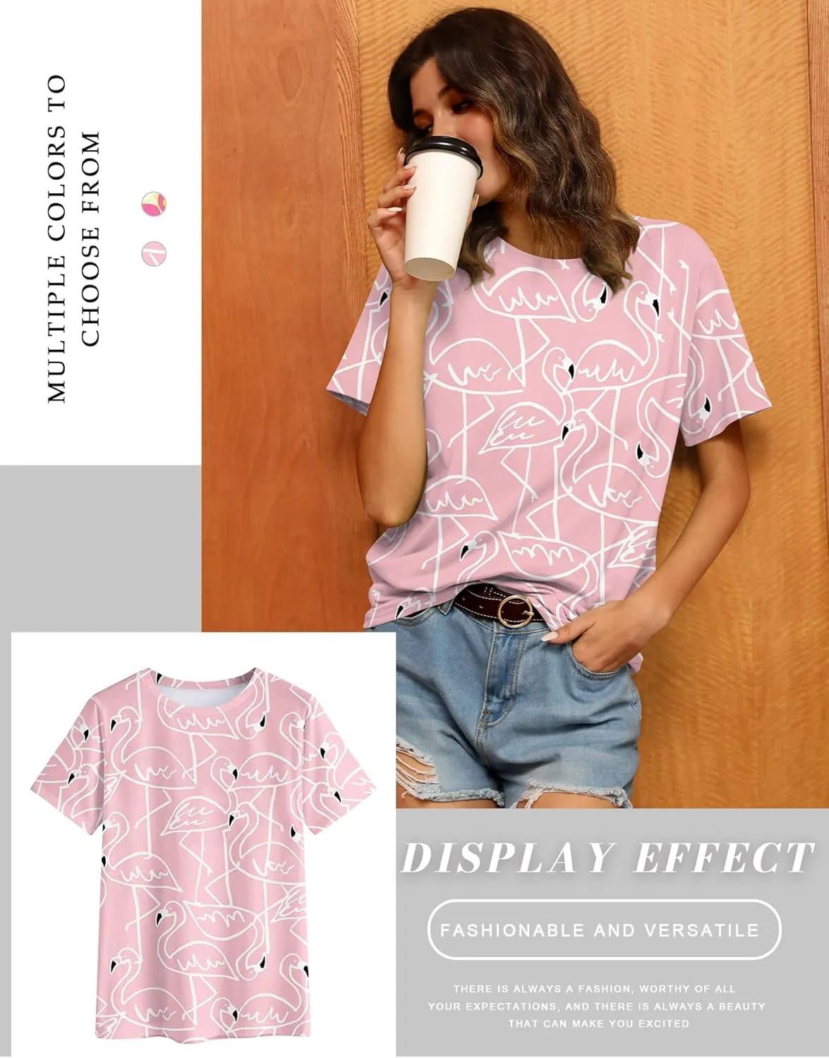 Womens Tie Dye Shirt Short Sleeve Crewneck Casual Loose Cute Tops Color-Block Pullover Sweatshirt