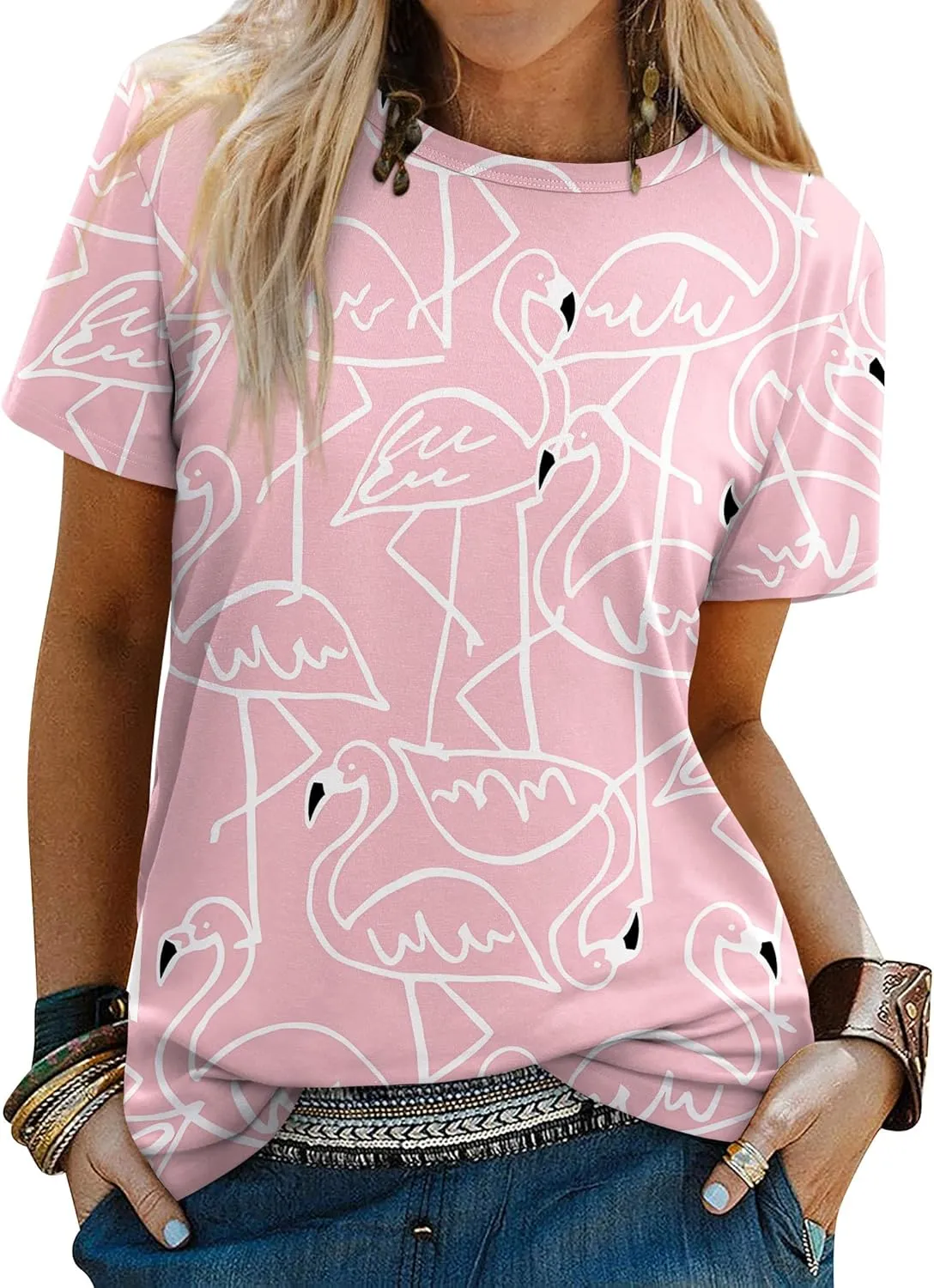Womens Tie Dye Shirt Short Sleeve Crewneck Casual Loose Cute Tops Color-Block Pullover Sweatshirt