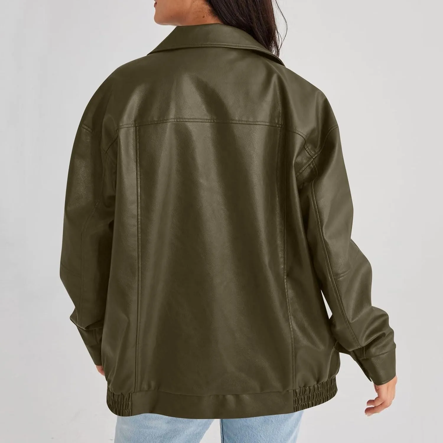 Womens Trendy Oversized Leather Jackets Faux Suede 2024 Fall Fashion Motorcycle Biker Coats Winter Cool Outfits Clothes