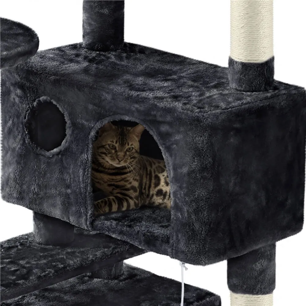 Yaheetech 62.5″ H Cat Tree w/ 2 Condos