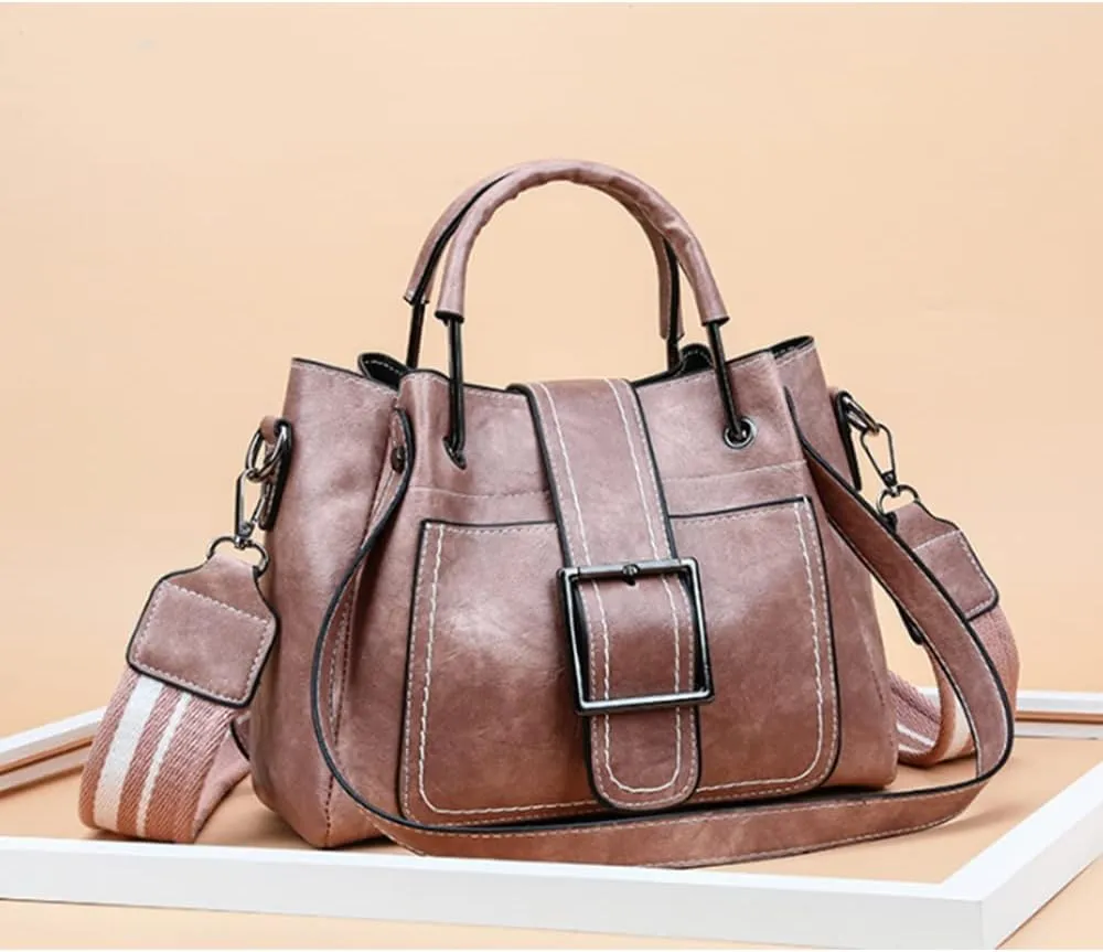 YAQUNICER Women Hobo Top-handle Bags Retro Bucket bag Unique Shoulder Crossbody