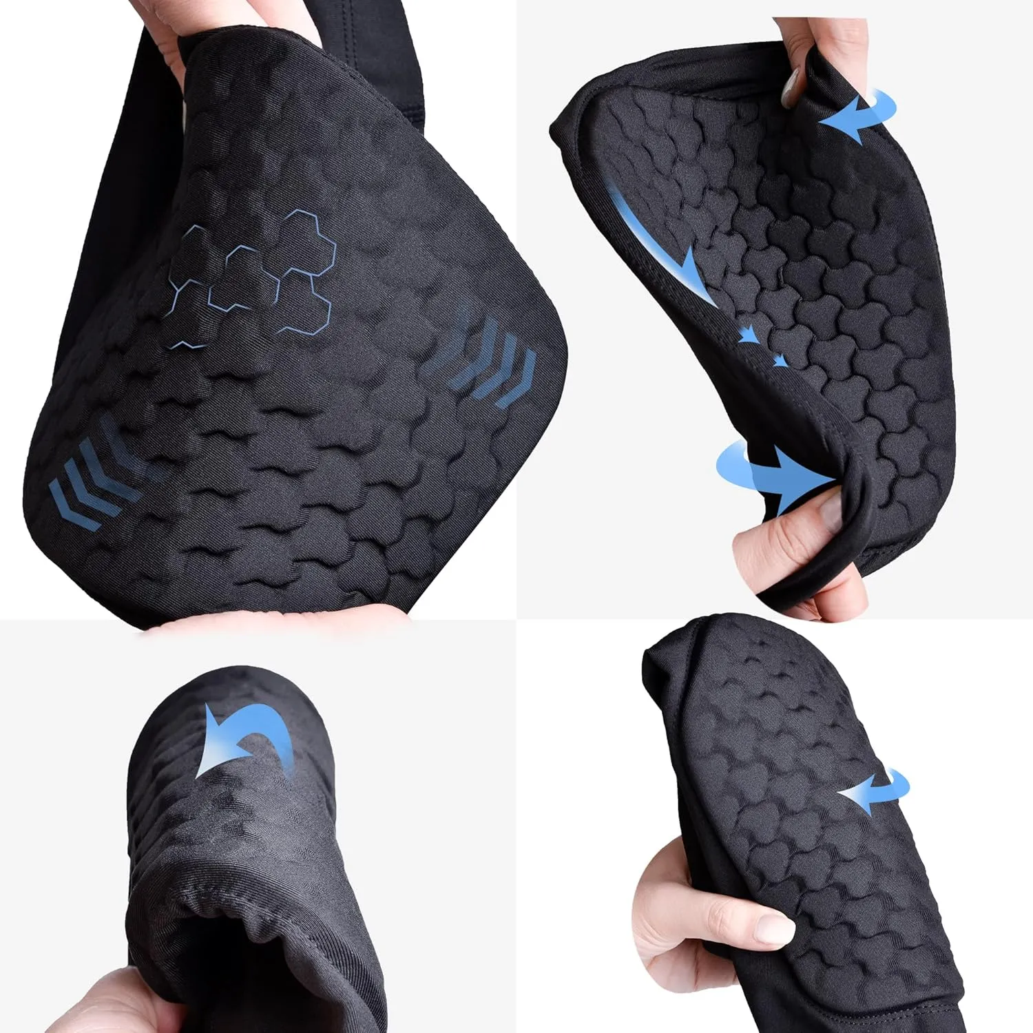 Youth Kids Pants with Knee Pads Basketball Compression 3/4 Capri Padded Leggings Sport Tights Boys Girls
