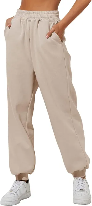 Yovela Sweatpants Women Baggy High Waisted Sweat Pants Fall Clothes Casual Joggers Y2k Aesthetic Warm Trousers with Pockets